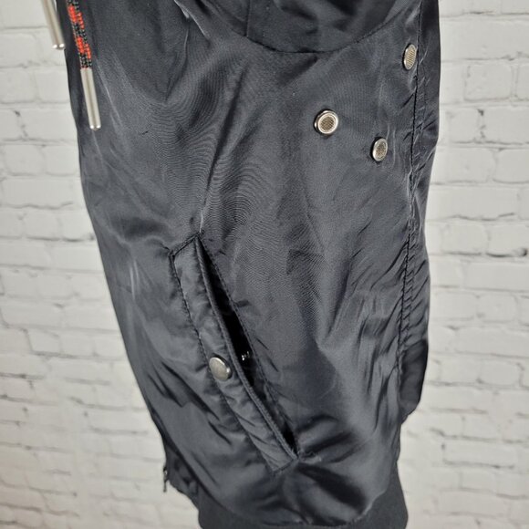 August Mcgregor Black Nylon Full Zip Inner Pocket Bomber Jacket Size Small S - Picture 13 of 16